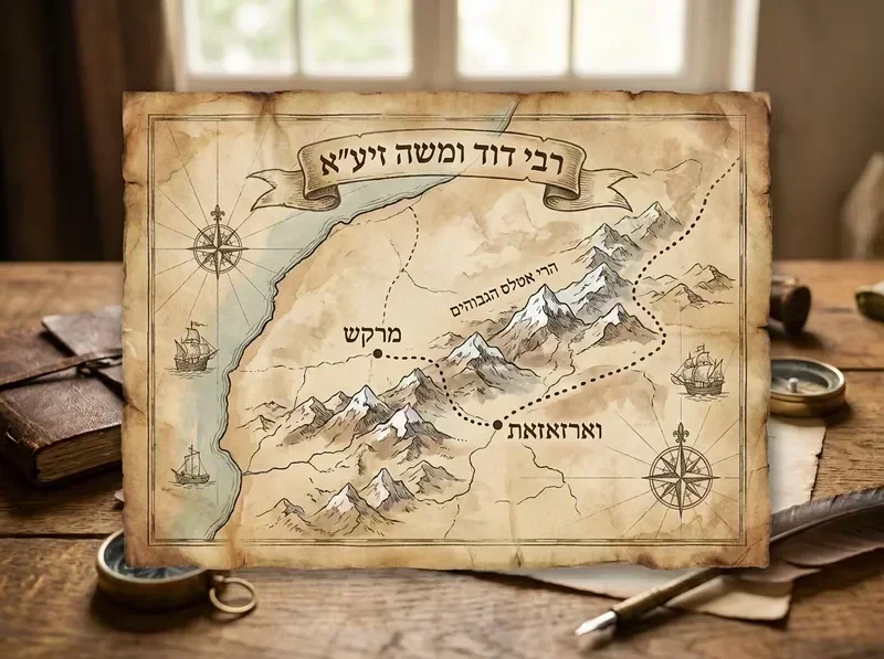 מפת מסלול עלייה לרגל מהרי האטלס